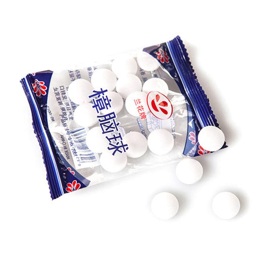 20pcs/bag Natural Camphor Ball Wardrobe Odor Removal Insect-resistant Moth-proofing Drawer Deodorizer Naphthalene Mothball 2020