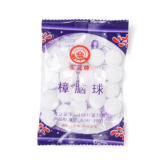 20pcs/bag Natural Camphor Ball Wardrobe Odor Removal Insect-resistant Moth-proofing Drawer Deodorizer Naphthalene Mothball 2020